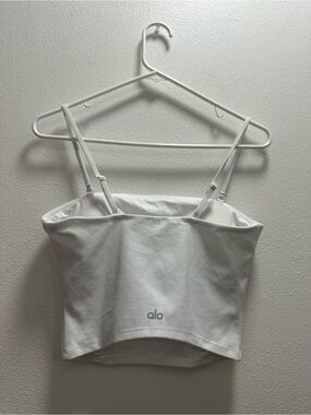 Alo White tank top cropped